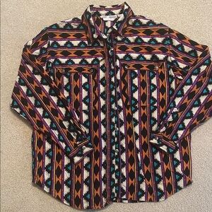 Colorful Geometric Button Down Shirt